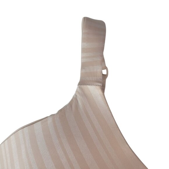 Parfait Full Coverage Underwire T Shirt Bra Tan 44DD Light Pad Adj Striped Aline - Picture 4 of 10